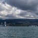 Vintage PBY Catalina flying boat takes off from Pearl Harbor