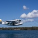 Vintage PBY Catalina flying boat takes off from Pearl Harbor