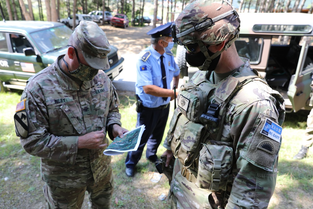 KFOR Regional Command East conducts a joint patrol