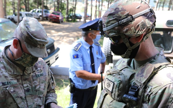 KFOR Regional Command East conducts a joint patrol