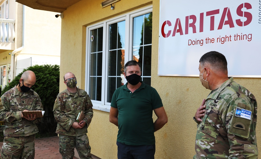 KFOR Regional Command East leaders enhance peacekeeping collaboration with Caritas Switzerland