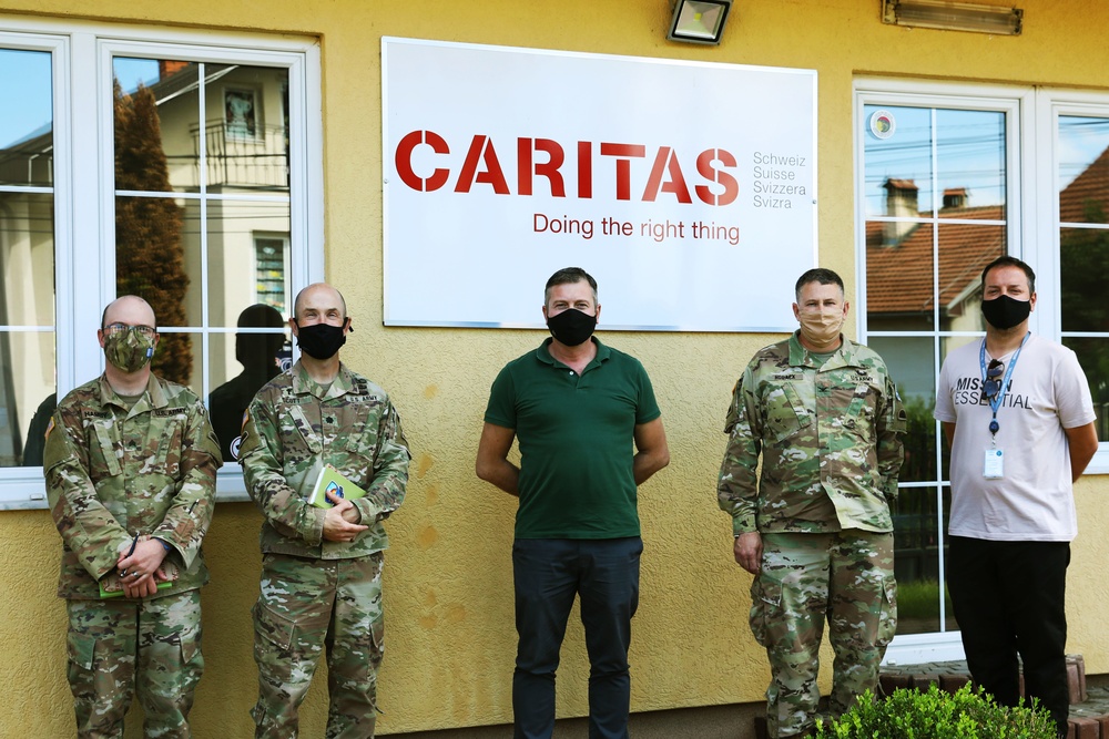 KFOR Regional Command East leaders enhance peacekeeping collaboration with Caritas Switzerland