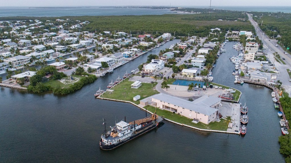 Coast Guard Sector Miami area 45-foot response boat and cutter crews stage at Coast Guard Station Islamorada