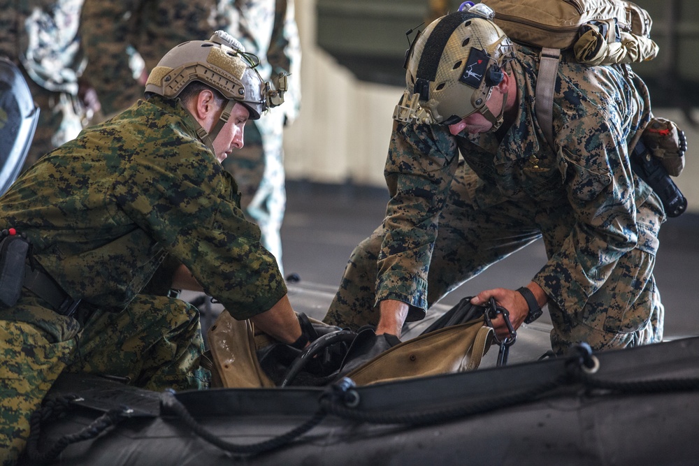 U.S. Marines, Sailors aboard USS Somerset conduct search and rescue operations