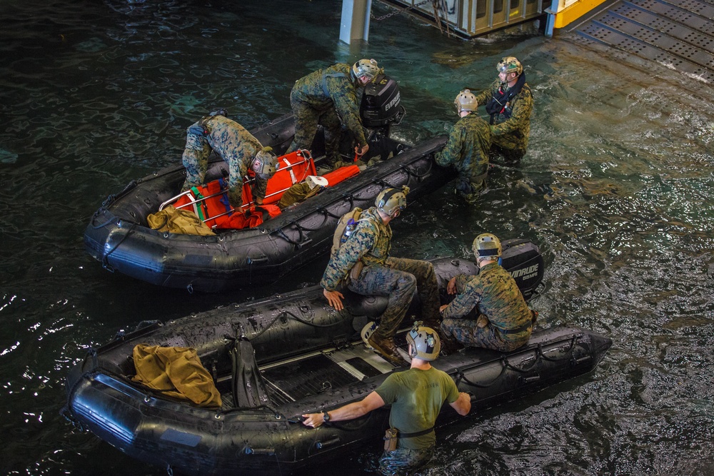 U.S. Marines, Sailors aboard USS Somerset conduct search and rescue operations