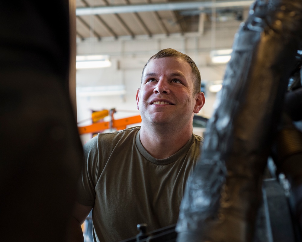 One-stop shop: 181st LRF performs truck transmission work