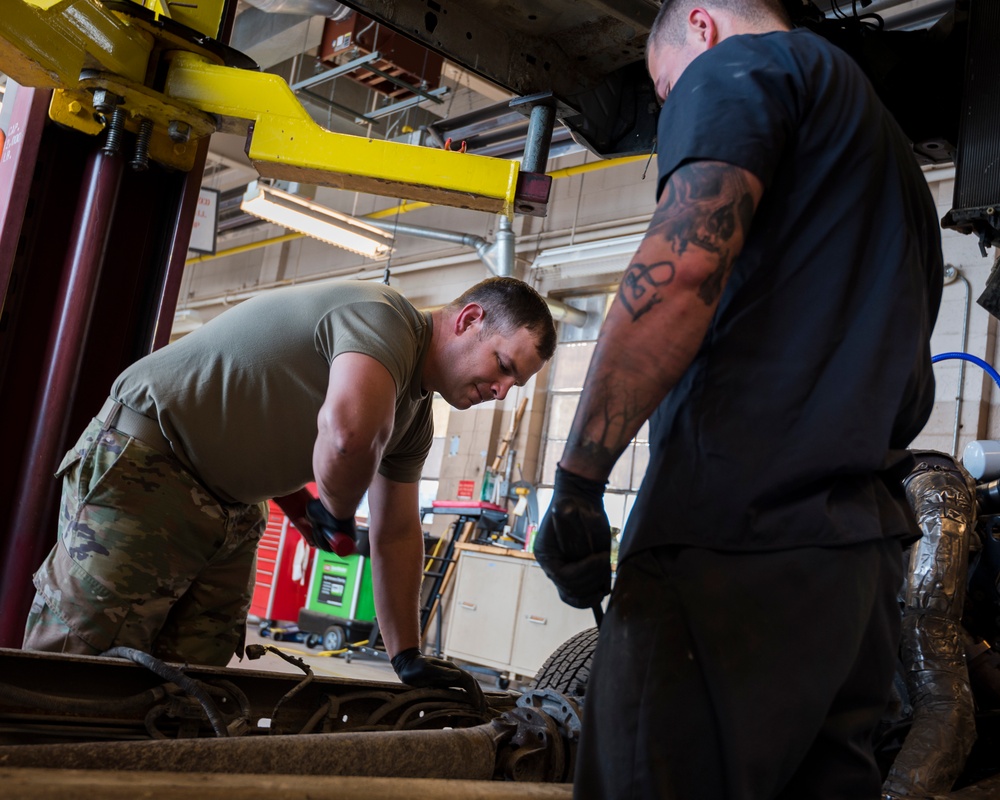 One-stop shop: 181st LRF performs truck transmission work