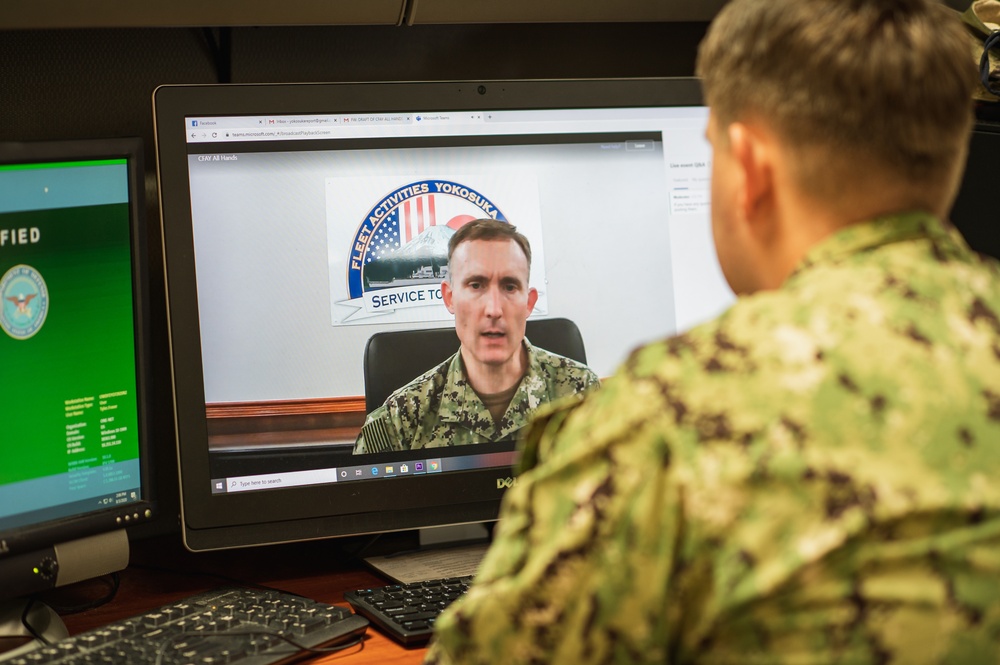 FLEET ACTIVITIES YOKOSUKA HOLDS VIRTUAL ALL HANDS CALL