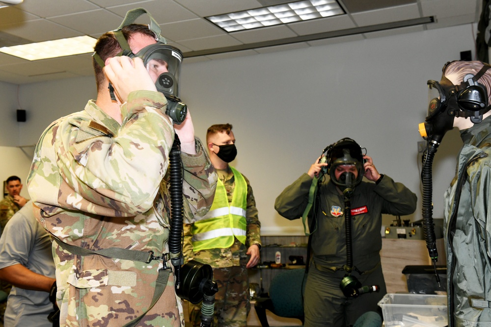 Team JSTARS aircrew, maintainers launch mission during CBRNE training event