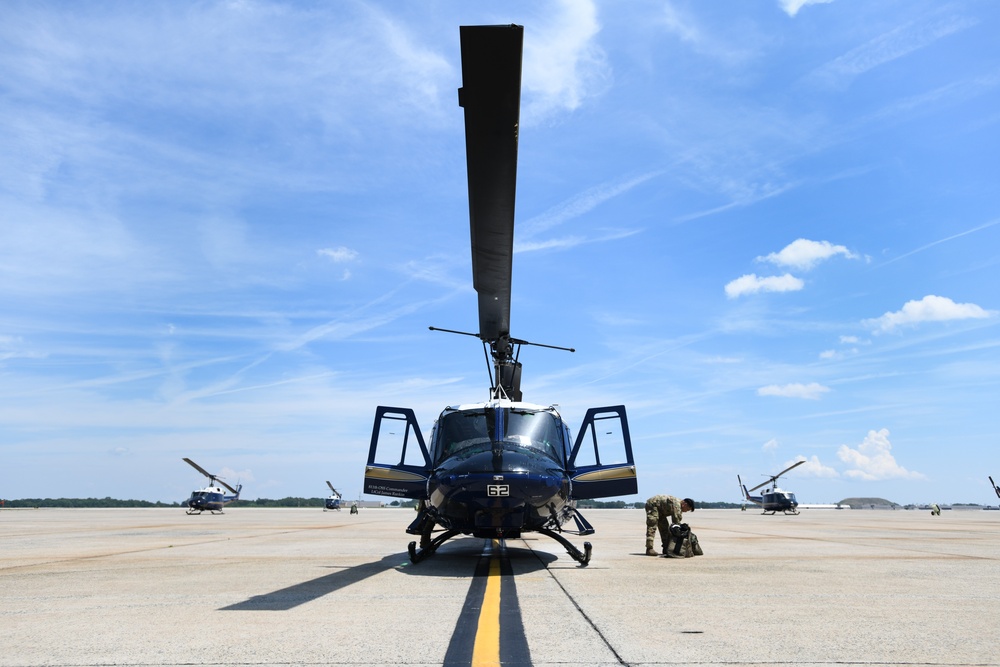 1st Helicopter Squadron conducts a training flight over Washington, D.C.