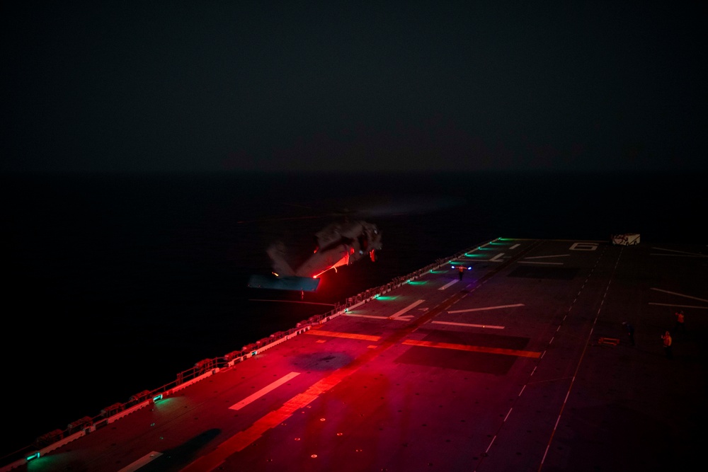 USS America (LHA 6) Conducts Flight Operations Aug. 2, 2020