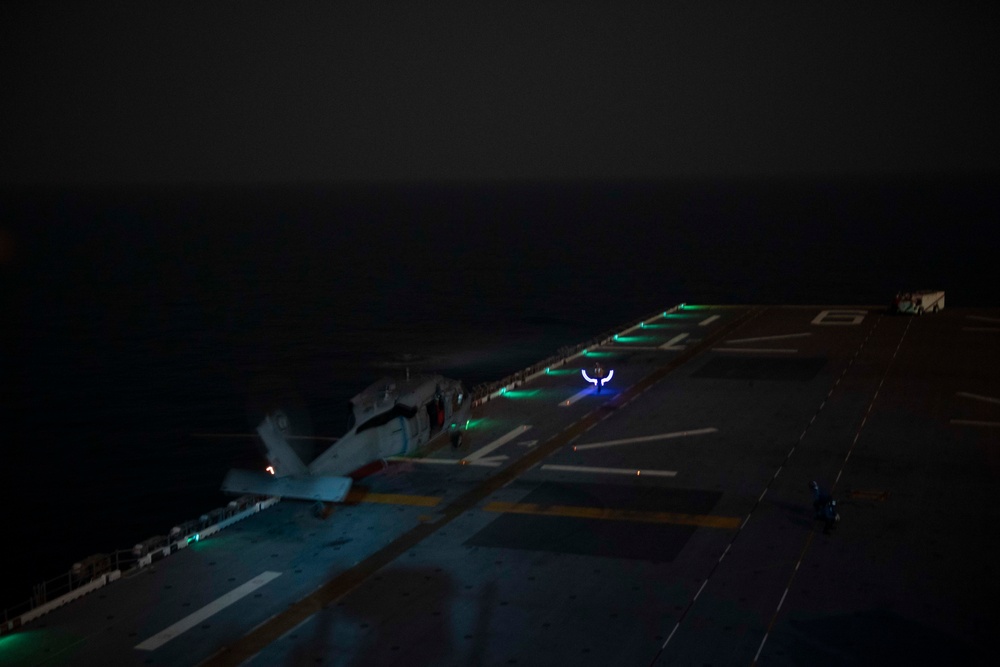 USS America (LHA 6) Conducts Flight Operations Aug. 2, 2020