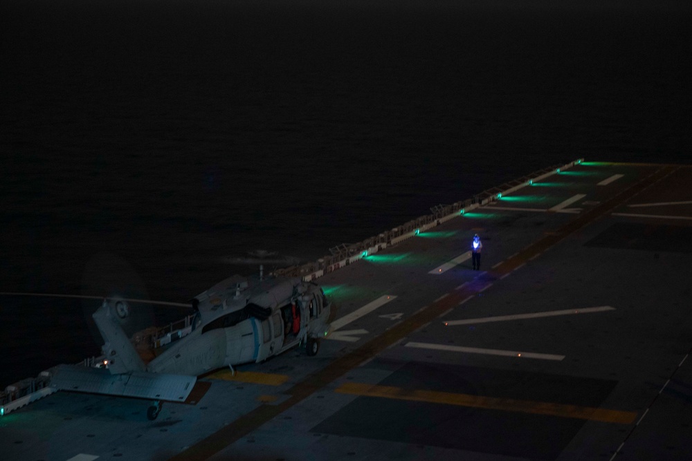 USS America (LHA 6) Conducts Flight Operations Aug. 2, 2020