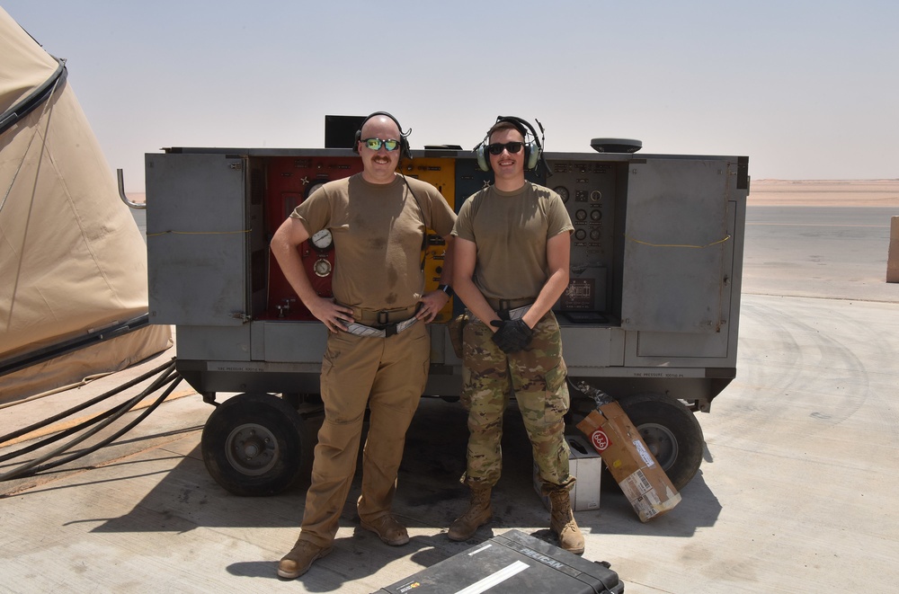 378th EMXS Airmen use Innovation to test hydraulics