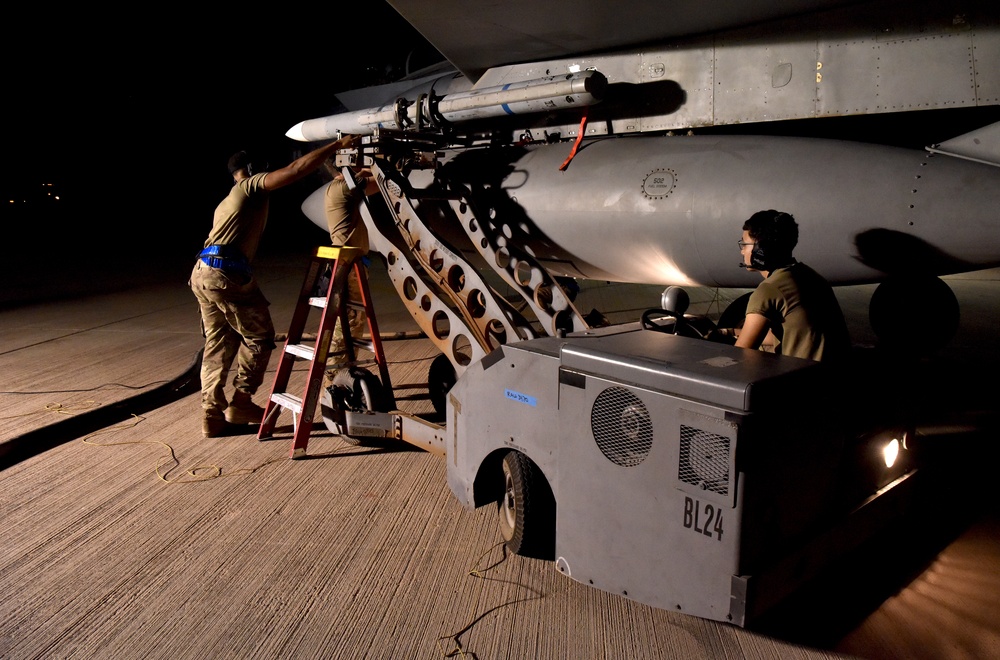 378th EOG conducts night-time integrated combat turns