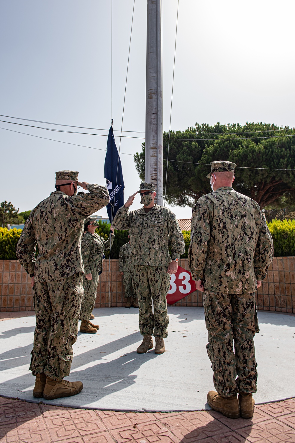 Naval Mobile Construction Battalion (NMCB) 1 Det. Rota conducts RIP/TOA with NMCB 133.