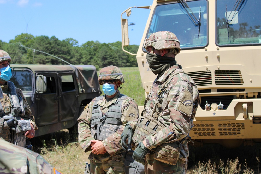 Col. Michael Charnley visits Soldiers in Long Island during their Annual Training