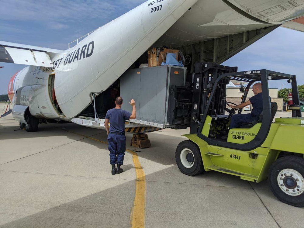 Air Crews at Air Station Elizabeth City prepare ahead of Isaias