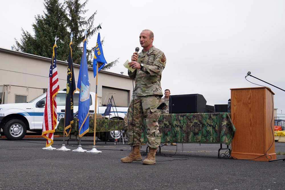 142nd SFS conducts change of command ceremony