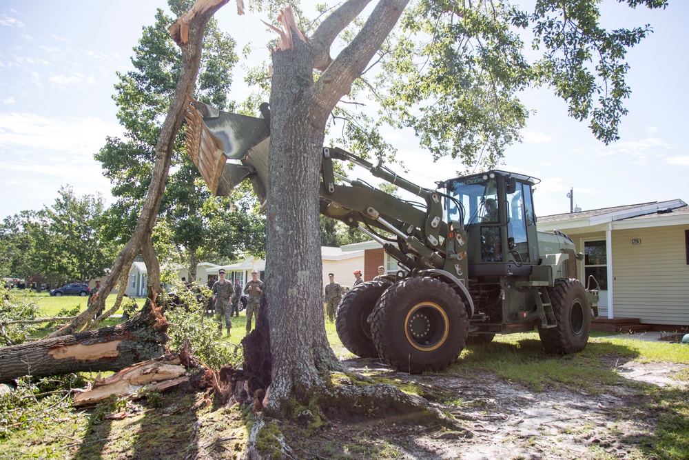 MCB Camp Lejeune clean up of Hurricane Isaias