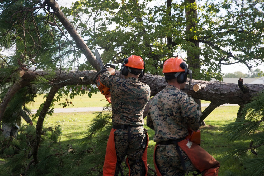 MCAS New River clean up of Hurricane Isaias