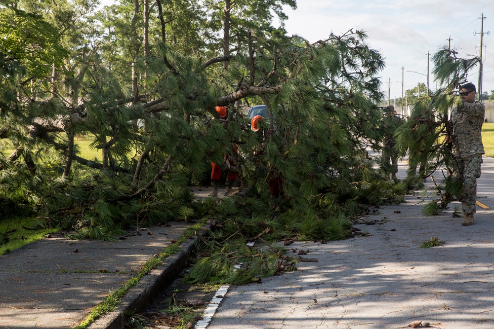 MCAS New River clean up of Hurricane Isaias