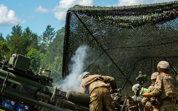 2-122 Field Artillery conducts live fire.