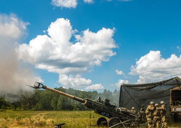 2-122 Field Artillery conducts live fire.