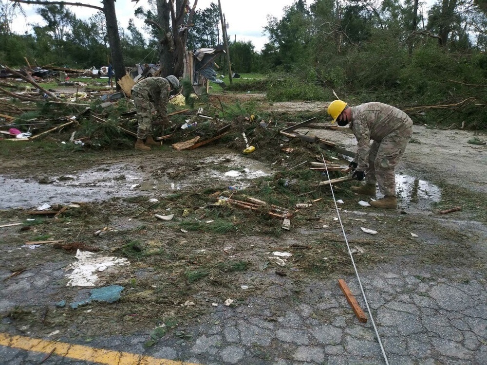 Soldiers and Airmen of the NC National Guard supporting State partners in the  aftermath of Hurricane Isaias.