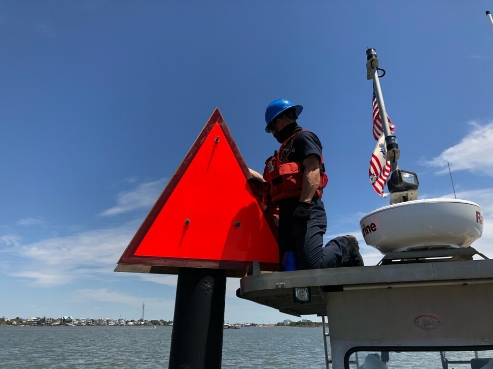 N.C. Coast Guard crews conduct ATON verification after impact from Isaias