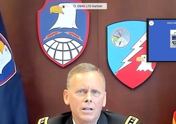 SMDC leader gives command update during virtual symposium
