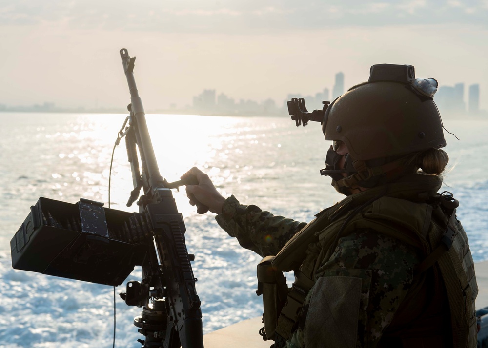 CTF 56 Mark VI Boats Escorts U.S. Army Vessel