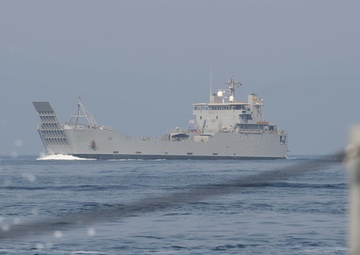 U.S. Navy Escorts Army Logistics Support Vessels Out of 5th Fleet after 20 Year Tour of Duty