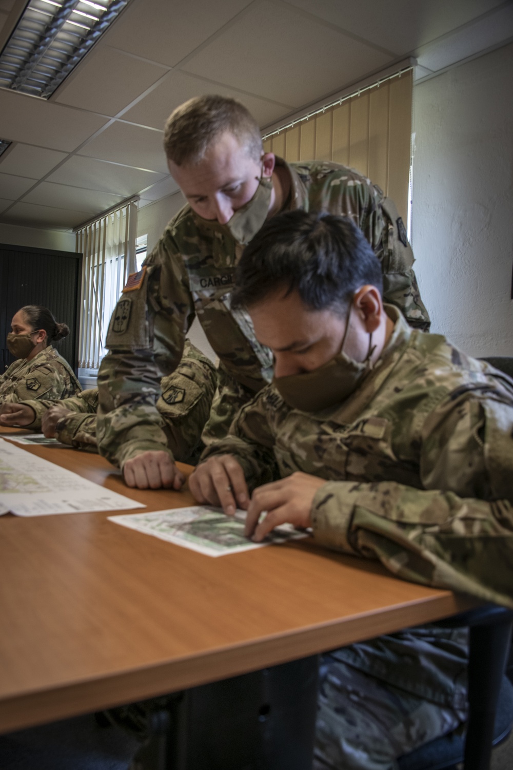 Soldiers prepare for land navigation