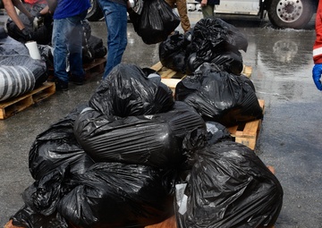 Coast Guard Cutter Legare offloads approximately 5,000 lbs. in cocaine, marijuana