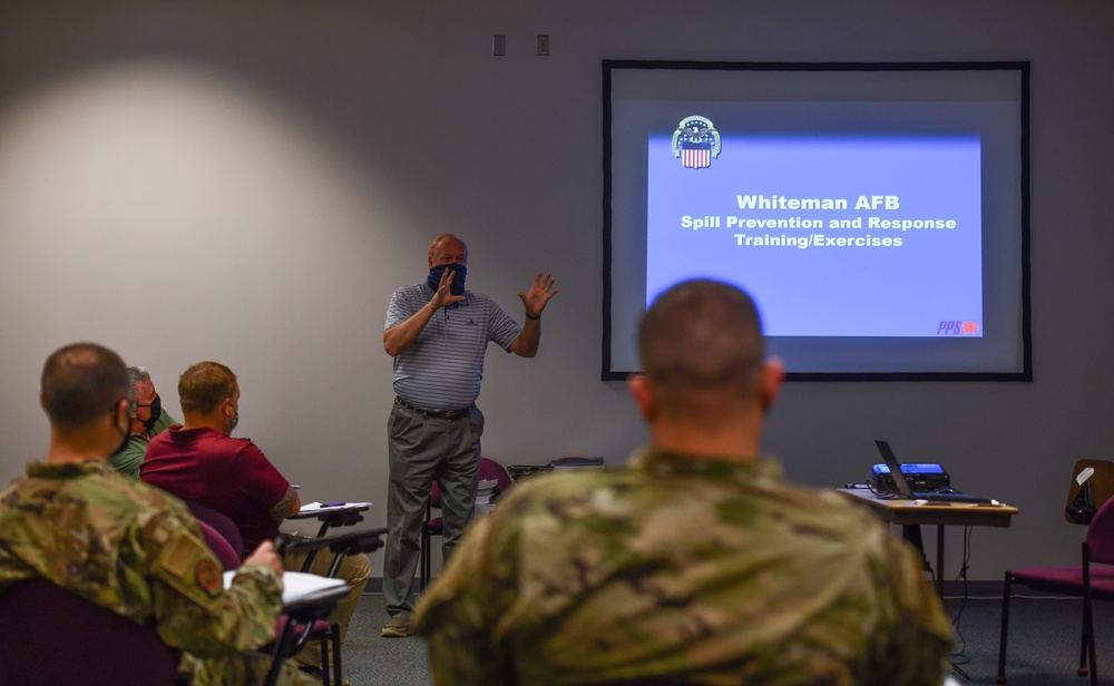 Airmen, Soldiers practice emergency response during DLA fuel spill prevention, response  training