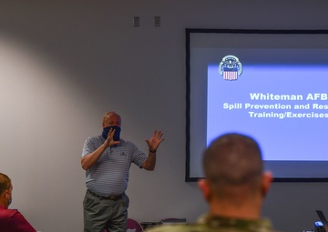 Airmen, Soldiers practice emergency response during DLA fuel spill prevention, response  training