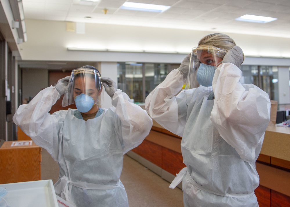 NMCSD Sailors Don Donated Face Shields