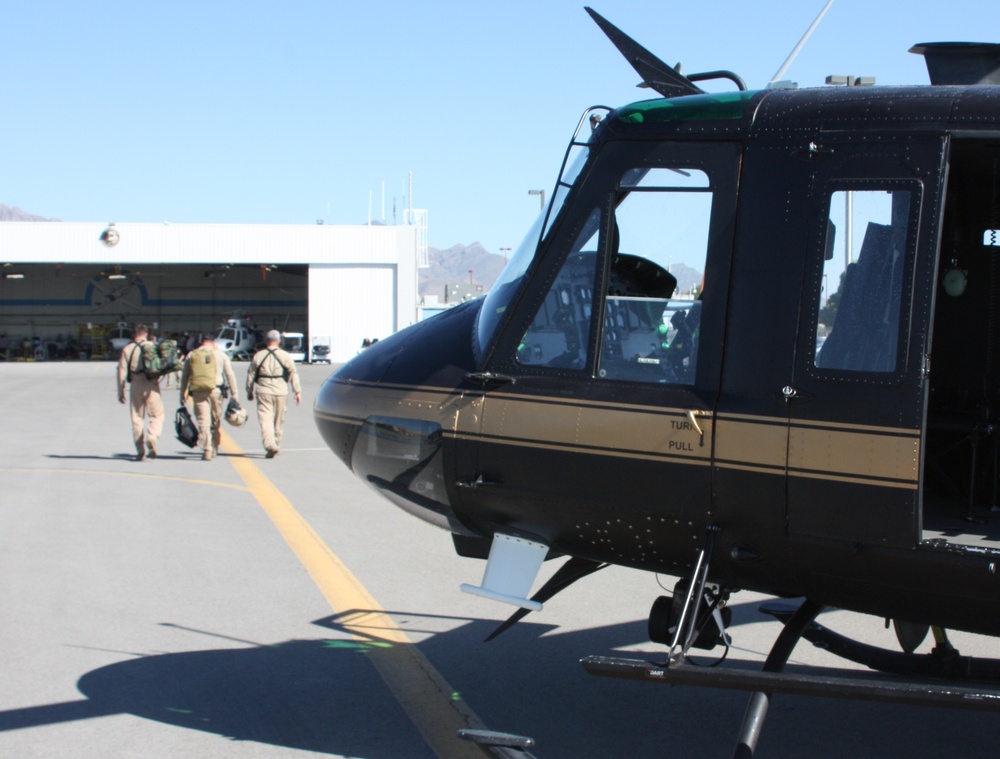 Final flight of UH-1N for CBPs Air and Marine Operations