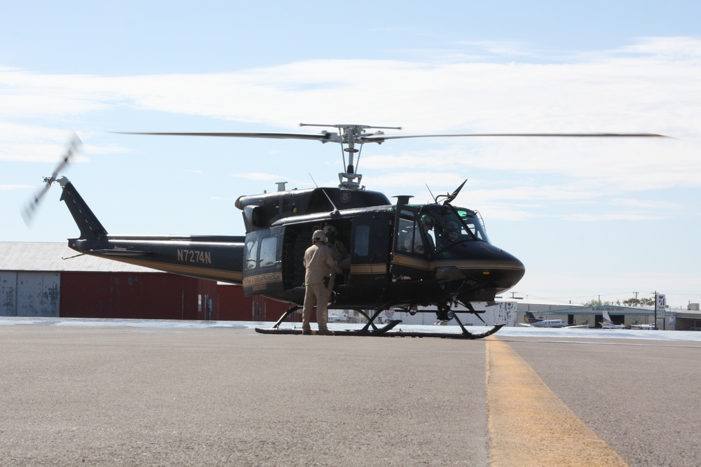 Final flight of UH-1N for CBPs Air and Marine Operations