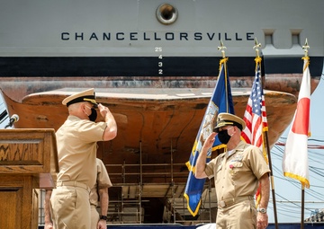 USS Chancellorsville Holds Change of Command