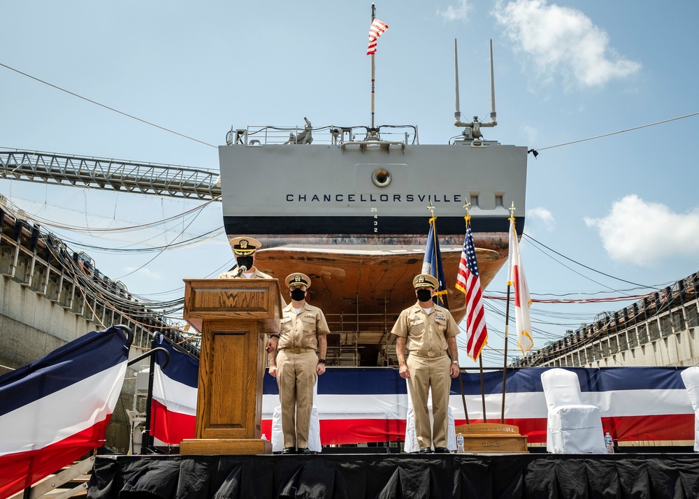 USS Chancellorsville Holds Change of Command Ceremony