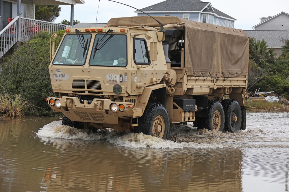 NCNG Deployed to Oak Island Hurricane Response