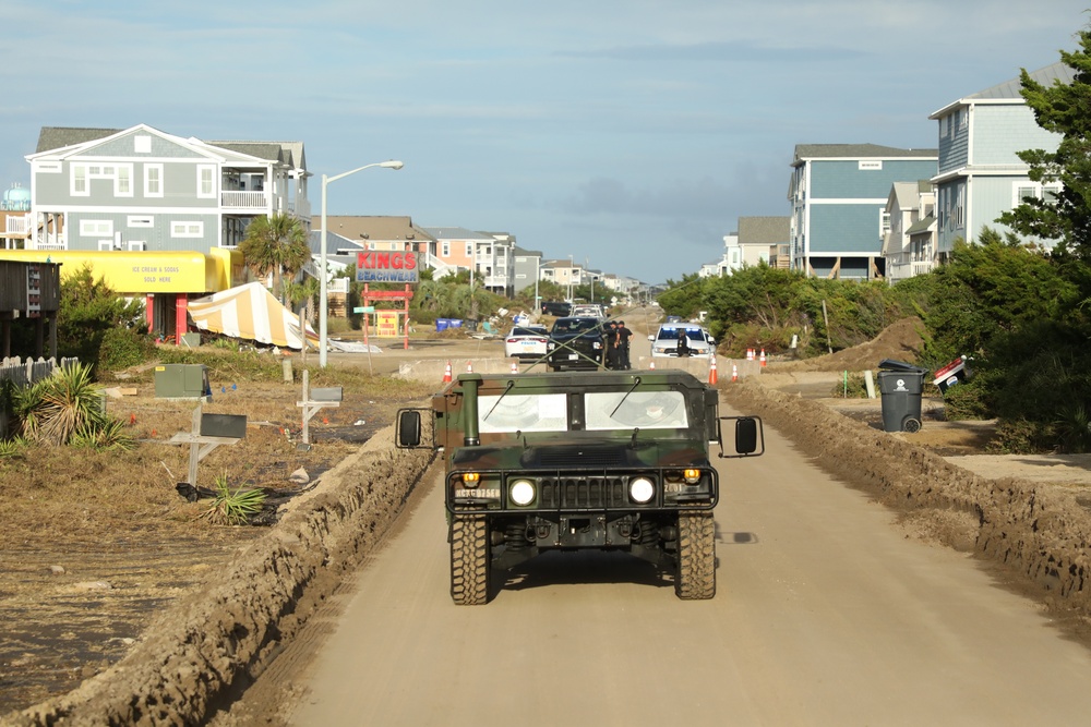 NCNG Deployed to Oak Island Hurricane Response