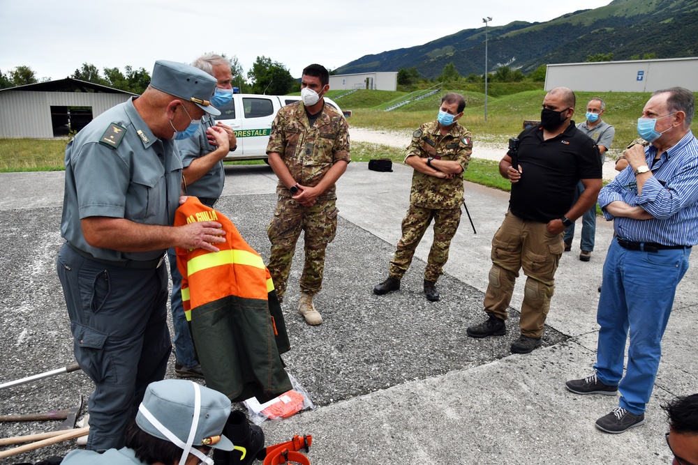 Demonstration the use of equipment in case of a forest fire