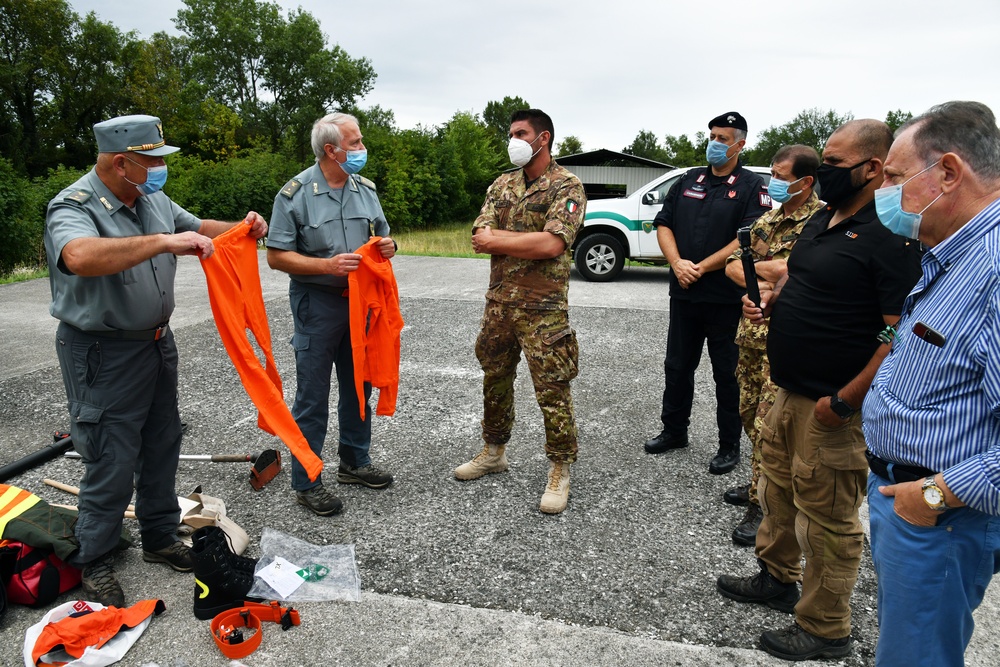 Demonstration the use of equipment in case of a forest fire