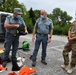 Demonstration the use of equipment in case of a forest fire