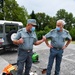 Demonstration the use of equipment in case of a forest fire