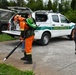 Demonstration the use of equipment in case of a forest fire