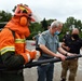 Demonstration the use of equipment in case of a forest fire